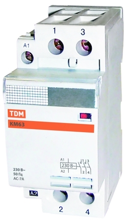 TDM ELECTRIC SQ0213-0009 Контактор модульный КМ63/2-40 1НО;1НЗ TDM